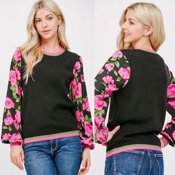 Floral Dream Banded Sweater - Picture 2 of 2